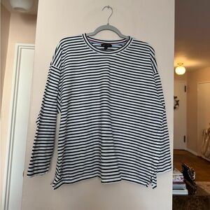 AYR French Fry Black and White Striped Top